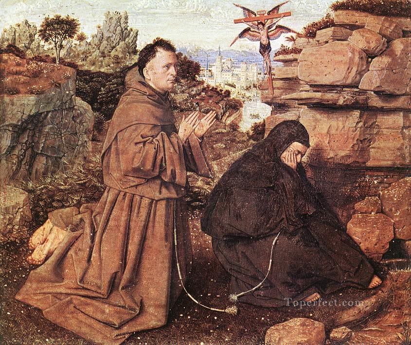 Stigmatization of St Francis Renaissance Jan van Eyck Oil Paintings